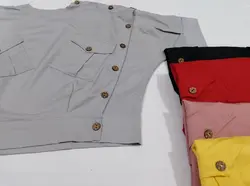 بلوز دکمه کج