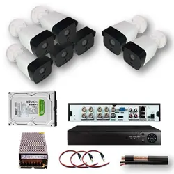 پکیج دوربین مداربسته 7 عددی مناسب بری خانه و محل کار