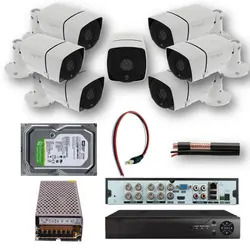 پکیج دوربین مداربسته 7 عددی مناسب برای ساختمان مسکونی و اداری