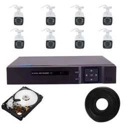 پکیج 8 عددی دوربین مداربسته 2MP ( AHD ) ویوآر مدل V8VF100