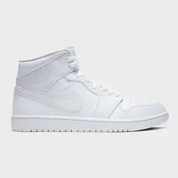 ایر جردن 1 سفید Jordan 1 Mid Triple White