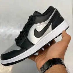 جردن 1 بلک متالیک سیلور Kordan 1 Low Black Metallic Silver