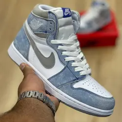 جردن 1 هایپر رویال Jordan 1 Retro Hyper Royal Smoke Grey