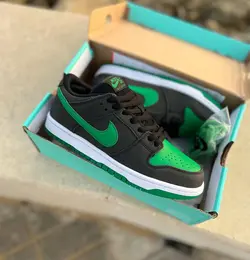 نایک اس بی دانک لو بلک پین گرین Nike Sb Dunk Low Pro J Black Pine Green
