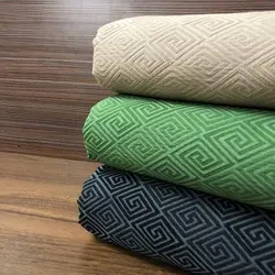 پارچه ژاکارد مونو (تابستانی) طرح لوزی سبز کد 2836