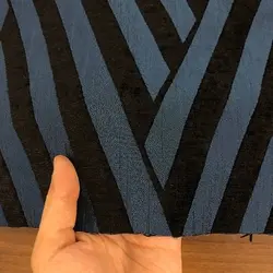 پارچه ژاکارد تافته مخمل رنگ آبی کد 2842