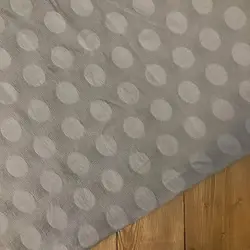 پارچه کریشه ژاکارد طرح توپی رنگ طوسی کد 306