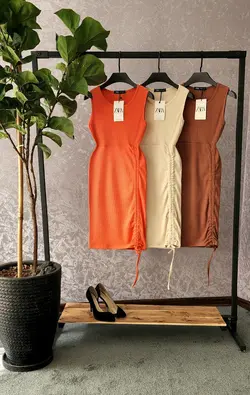 پیراهن حلقه ای گت دار ZARA کد 412