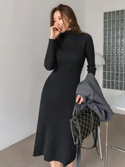 پیراهن یقه اسکی آستین بلند ZARA کد 342