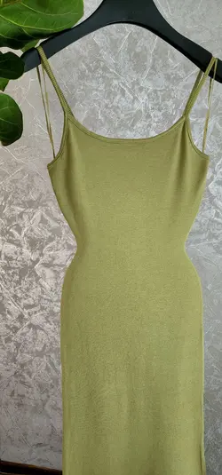 پیراهن زیتونی AMISU کد 413