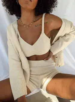 ست ژاکت و شلوارک ترک کد 361