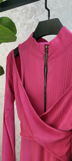 پیراهن طرح پلیسه ضربدری کد 421