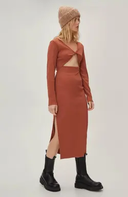 پیراهن آستین بلند ضربدری MISSGUIDED کد 340
