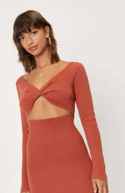 پیراهن آستین بلند ضربدری MISSGUIDED کد 340