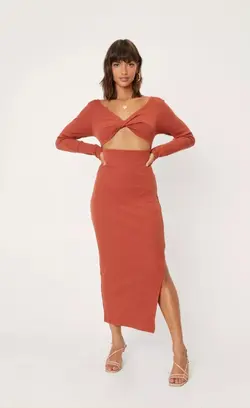 پیراهن آستین بلند ضربدری MISSGUIDED کد 340