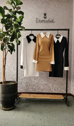 پیراهن یقه دار بیسکوئیتی کد 536