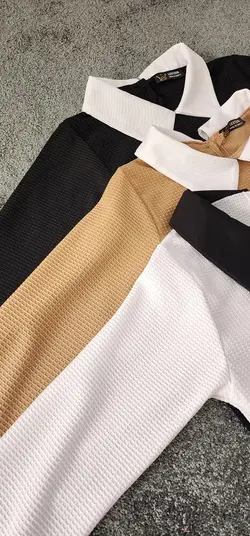 پیراهن یقه دار بیسکوئیتی کد 536