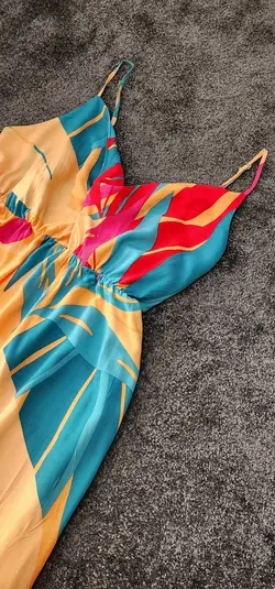 پیراهن ساحلی رنگی کد 523