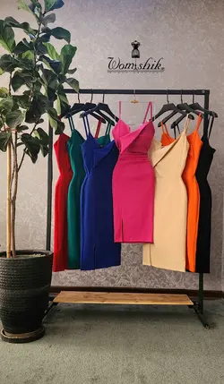 پیراهن کرپ یقه برگردان کد 538