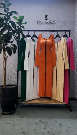 پیراهن زیپ دار آستین بلند کد 551