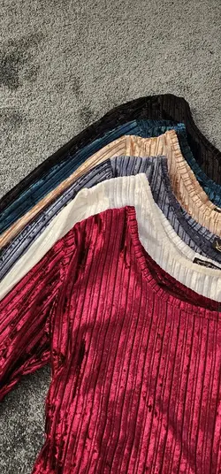 پیراهن مخمل سگک دار کد 542