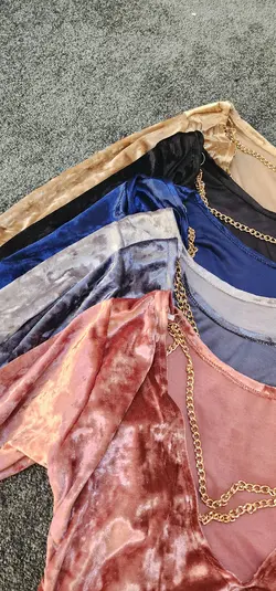 پیراهن مخمل زنجیری کد 545