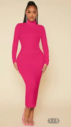 پیراهن یقه اسکی فینگر کد ۵۴۴