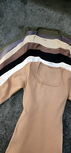 پیراهن یقه مربعی وارداتی کد 585