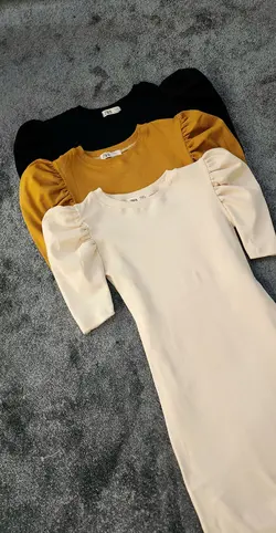 پیراهن آستین کوتاه پفی کد 595