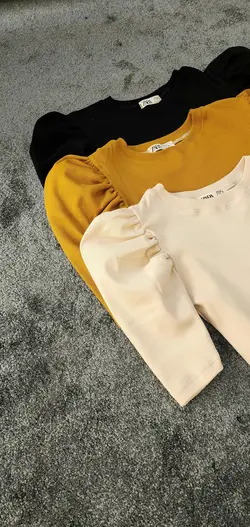 پیراهن آستین کوتاه پفی کد 595