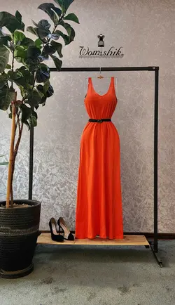 پیراهن وارداتی نارنجی کد 599