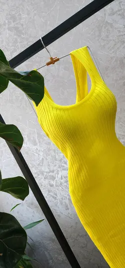 پیراهن زرد BIG SIZE کد 588