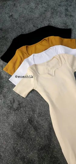 پیراهن یقه دلبری کد 615