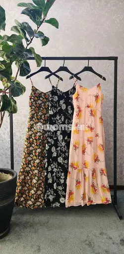 پیراهن حریر گلدار کد 657