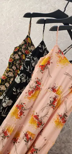 پیراهن حریر گلدار کد 657