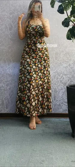 پیراهن حریر گلدار کد 657