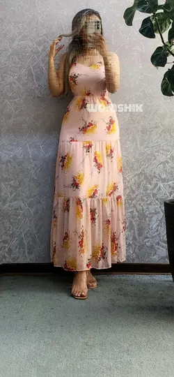 پیراهن حریر گلدار کد 657