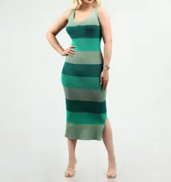 پیراهن کشبافت رنگین کمان کد 682