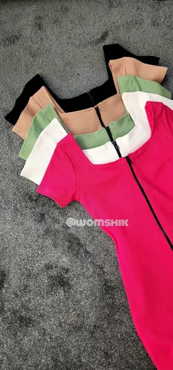 پیراهن خشتی زیپ دار کد 671