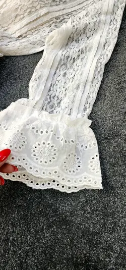 پیراهن خامه دوزی آستین بلند کد 698