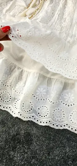 پیراهن خامه دوزی آستین بلند کد 698