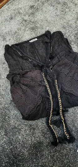 پیراهن خامه دوزی آستین بلند کد 698