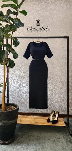 پیراهن مشکی چاکدار کد 692