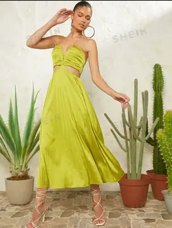 پیراهن BOOHOO SHEIN سبز کد 690