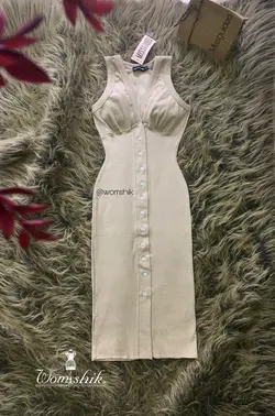 پیراهن حلقه ای سینه چین دار / MISSGUIDED کد 187