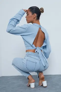 شومیز جین وارداتی / BOOHOO کد 171