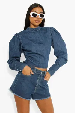 شومیز جین وارداتی / BOOHOO کد 171