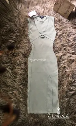 پیراهن ماکسی جلو سینه باز / MISSGUIDED کد 150