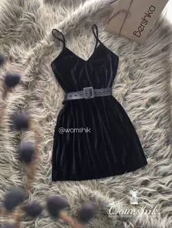 پیراهن مخمل ترک/ Mini Dress کد 100