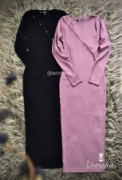 پیراهن ماکسی دکمه مورب / MISSGUIDED کد 148